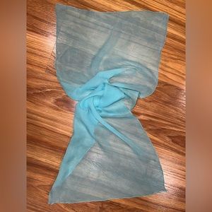 Lightweight, sheer vintage baby blue scarf